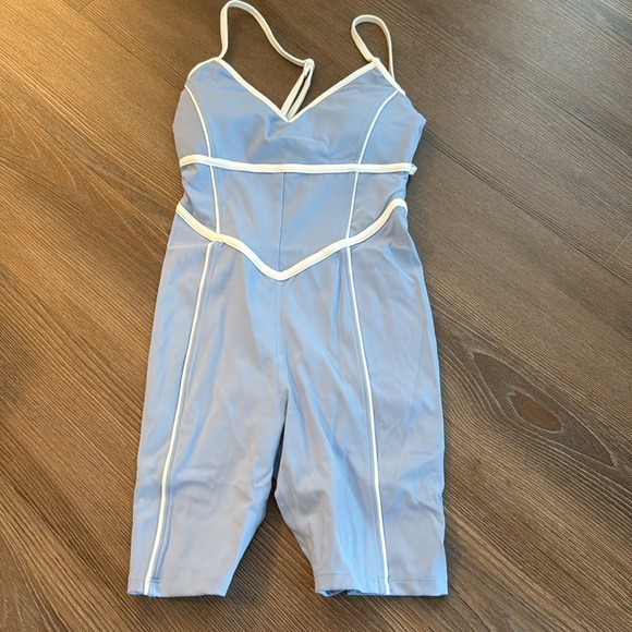 NWT YLLW THE LABEL Breathe Short Onesie in Soul Blue - Picture 8 of 12